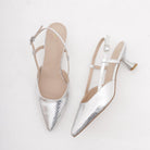 SLINGBACK SNAKE ARGENTO 