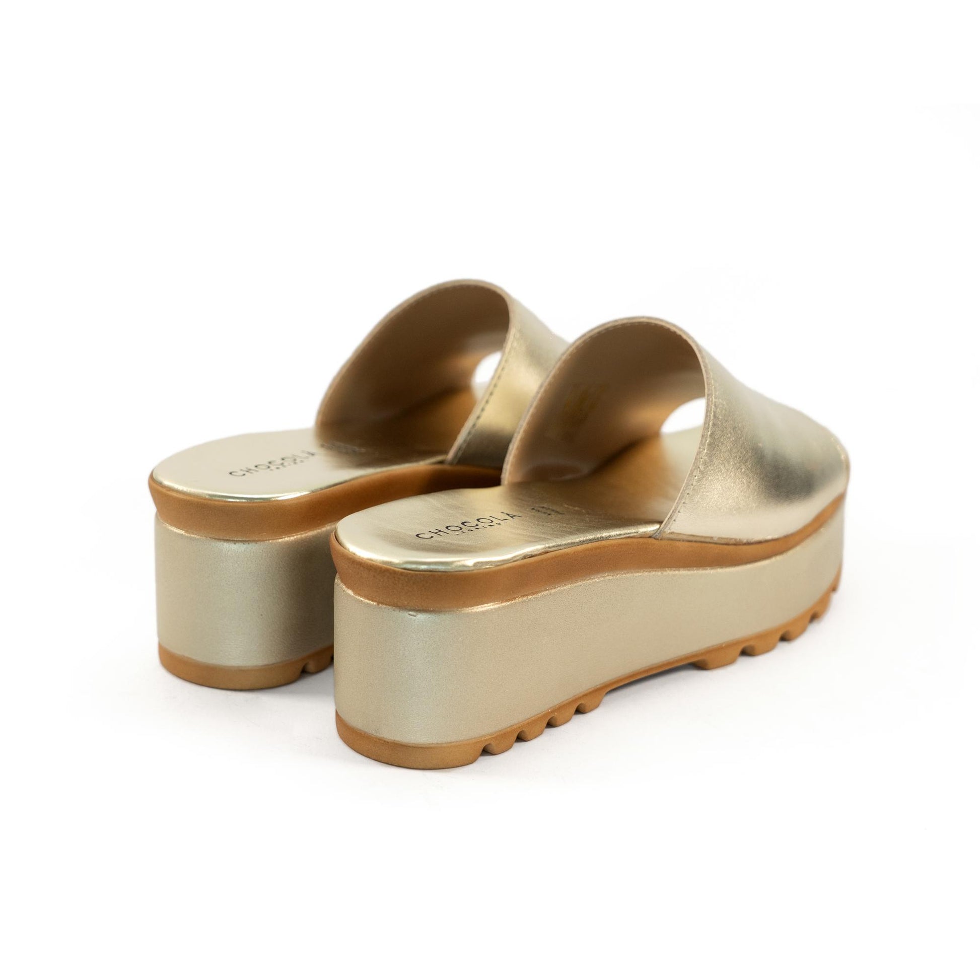 CIABATTA FASCIA VERA PELLE PLATINO<BR/> 