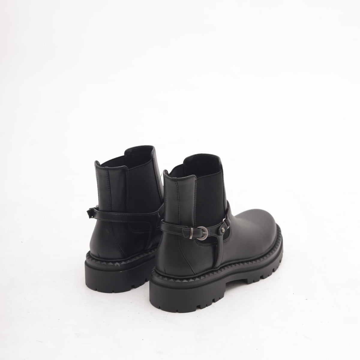 STIVALETTO BASSO ELASTICO E GHETTA NERO 