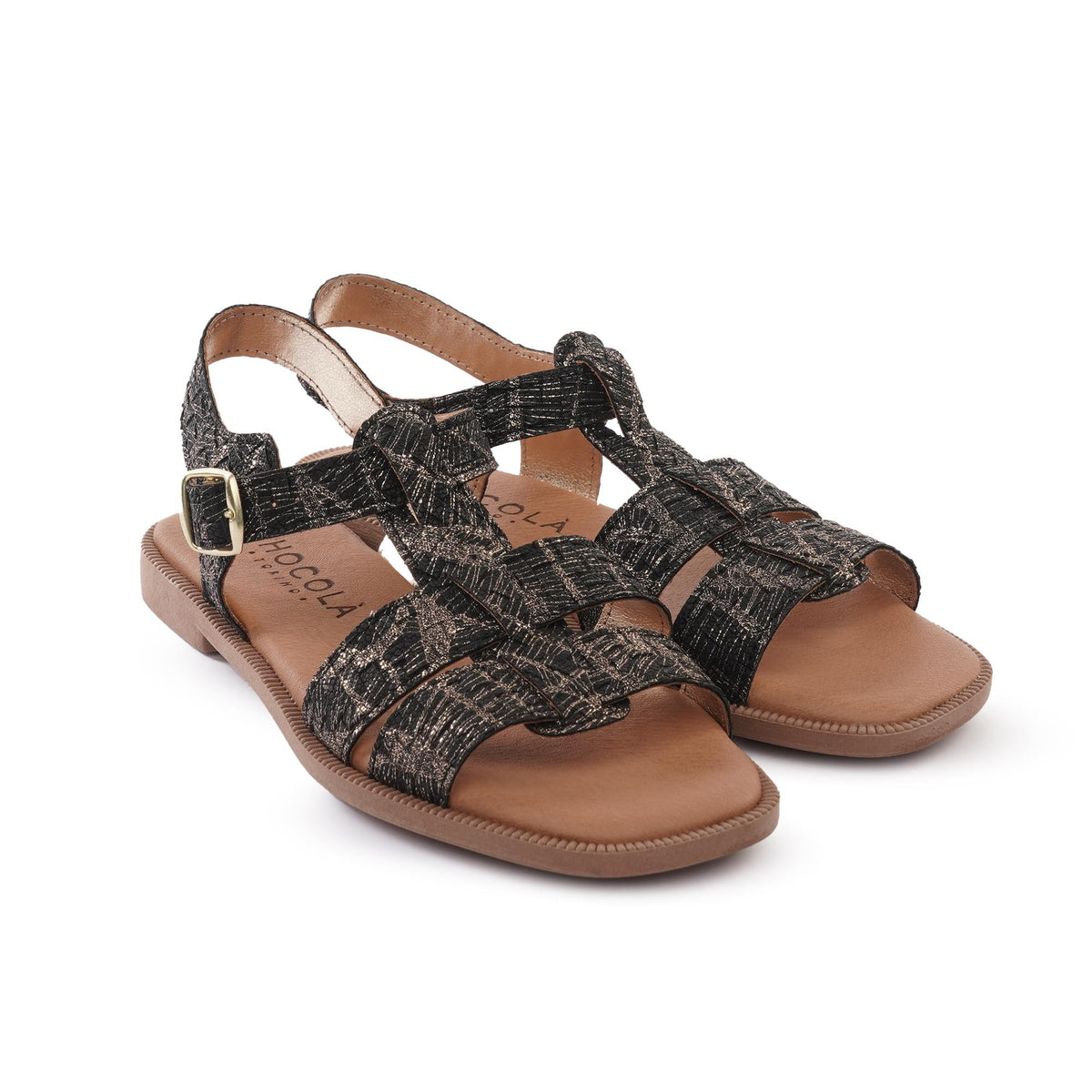 SANDALO FLAT T-BAR NERO<BR/><BR/><BR/> 