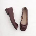 DECOLLETE FLAT FIOCCO BORDEAUX 