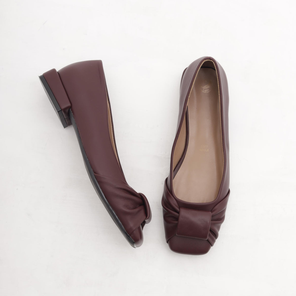 DECOLLETE FLAT FIOCCO BORDEAUX 