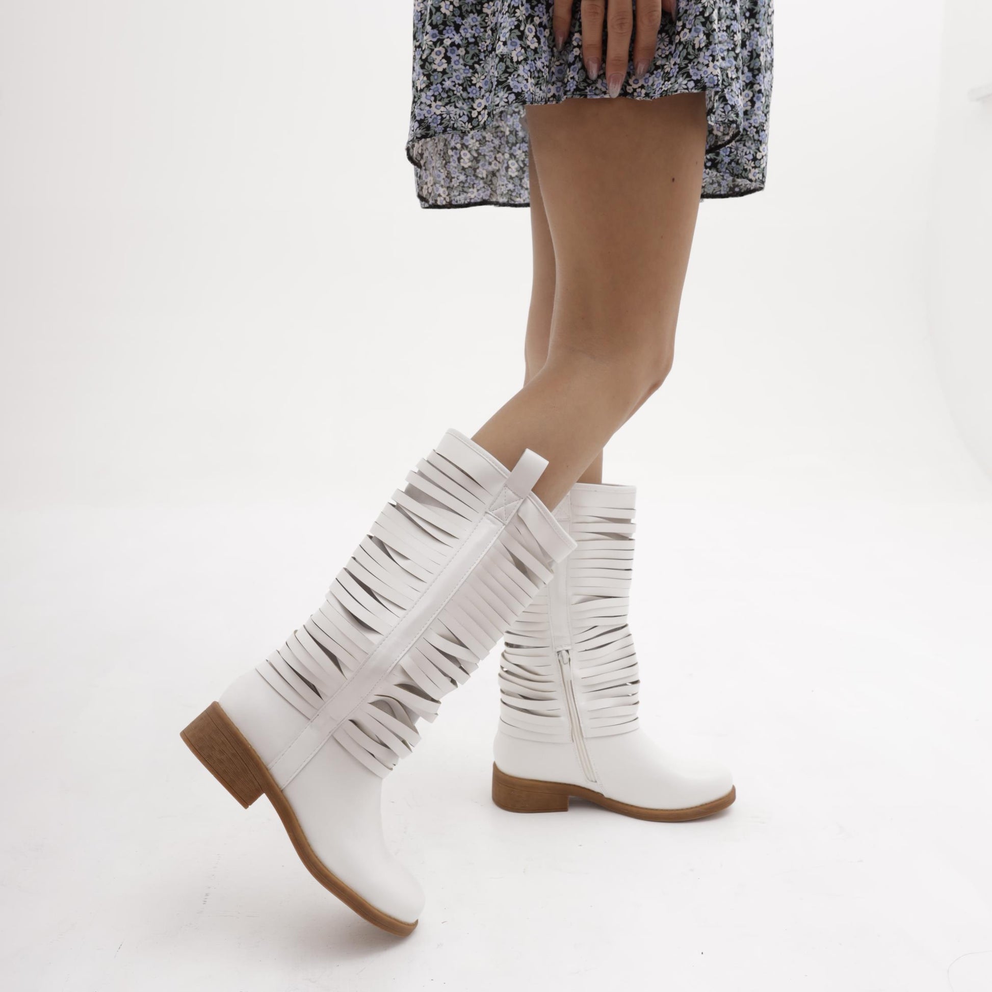 STIVALI STRIPES BIANCO<BR/> 