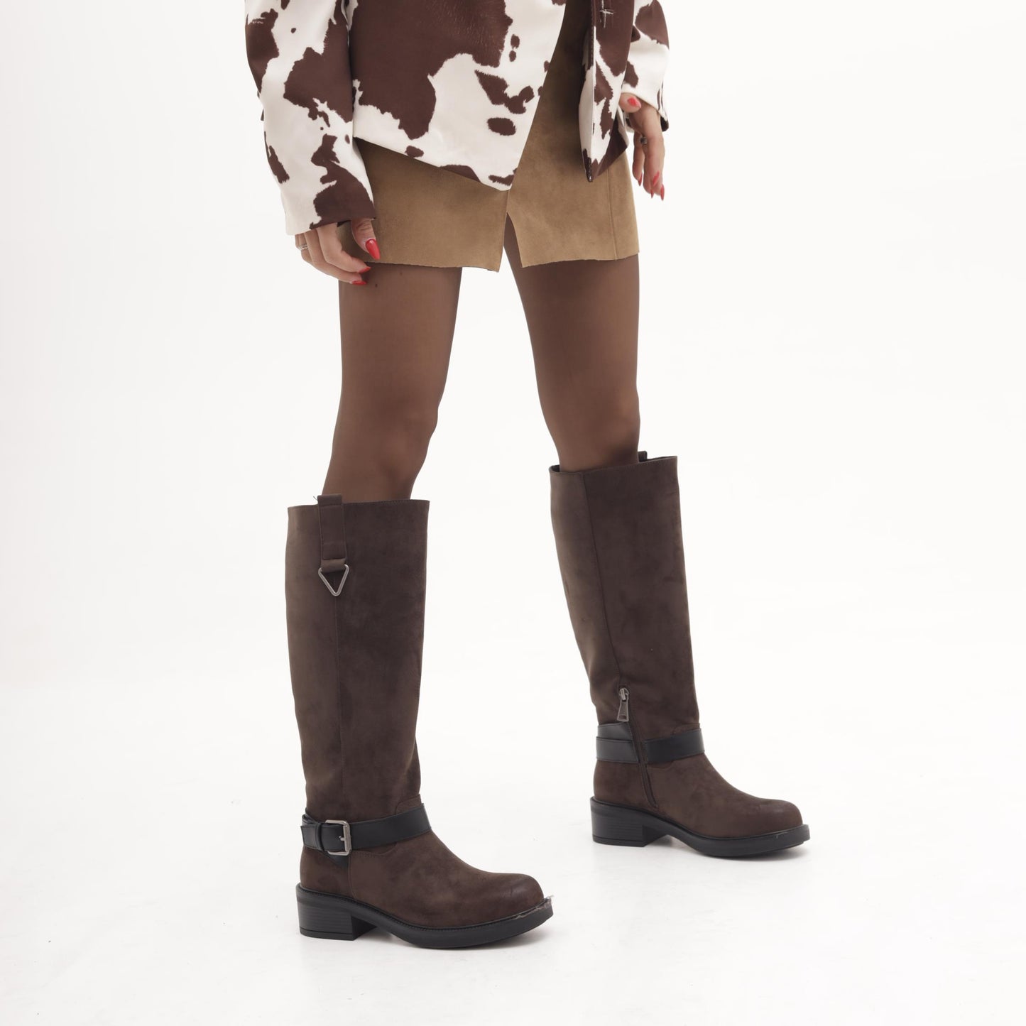 STIVALE BIKER CINTURINO TESTA DI MORO MP2743-2MFTM CHOCOLA