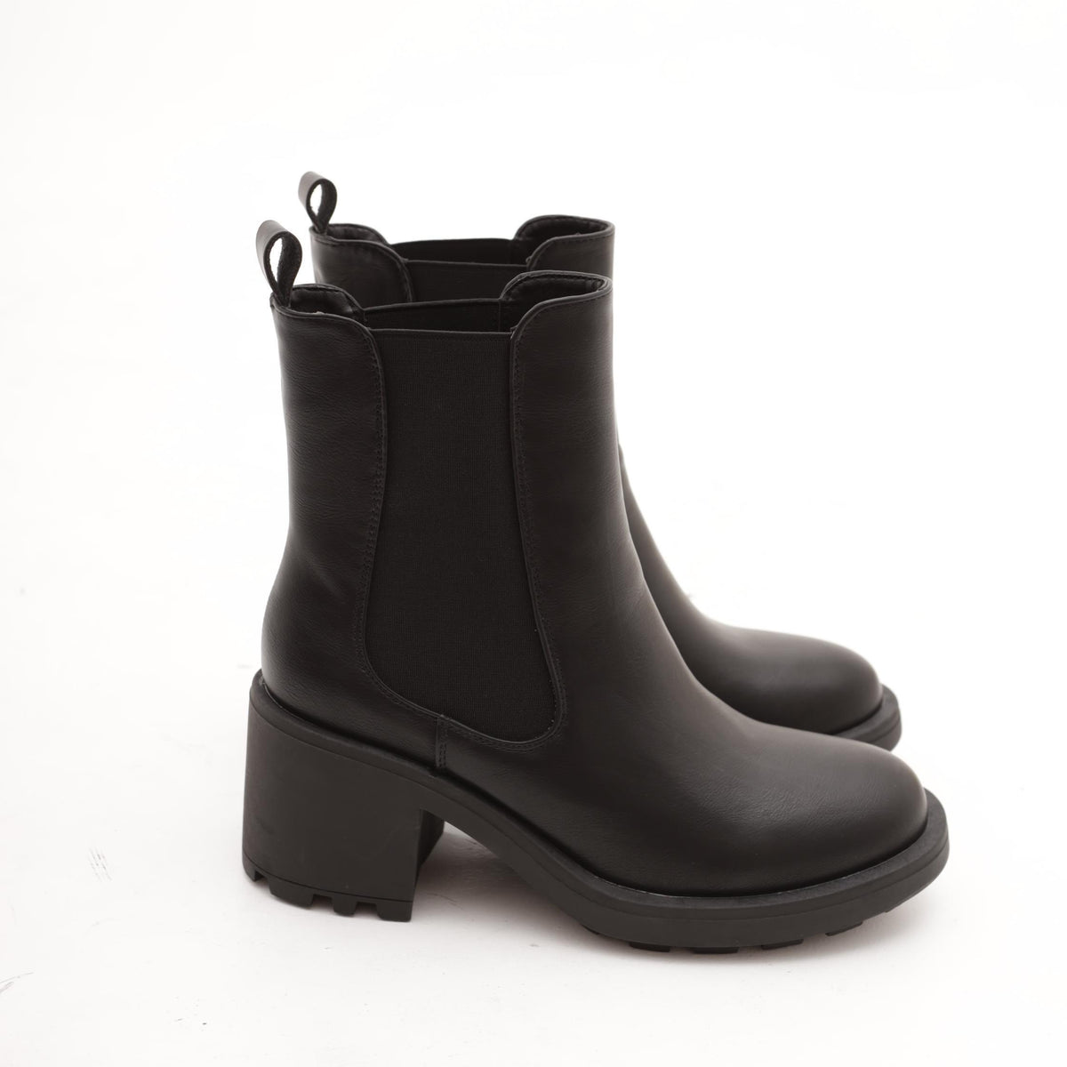 STIVALETTO ELASTICI TACCO NERO 