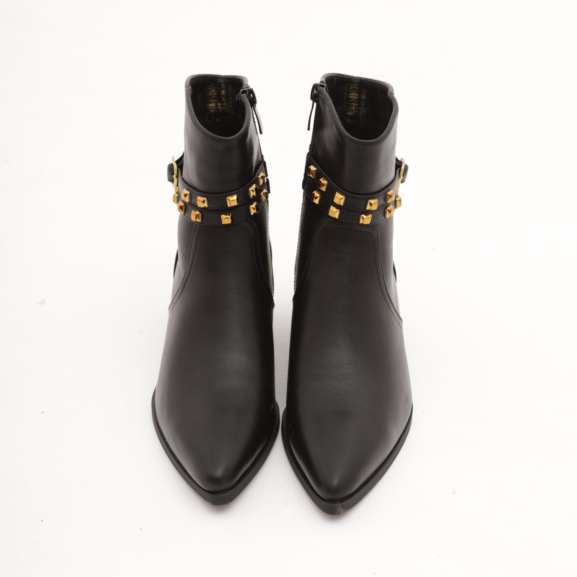 TRONCHETTO TEXANO BORCHIE NERO MP772PUNE CHOCOLA