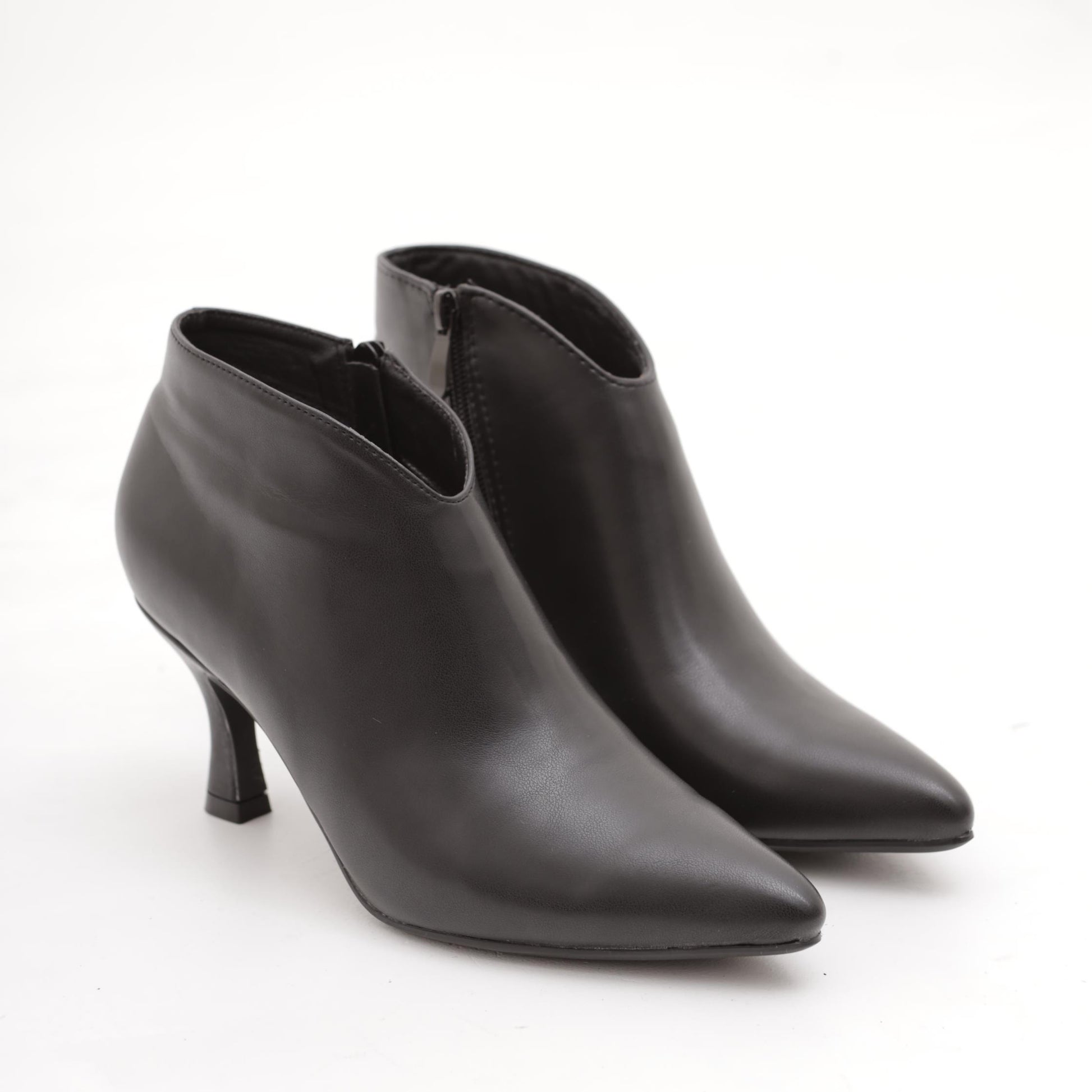 TRONCHETTO BASSO SAGOMATO NERO<BR/> 