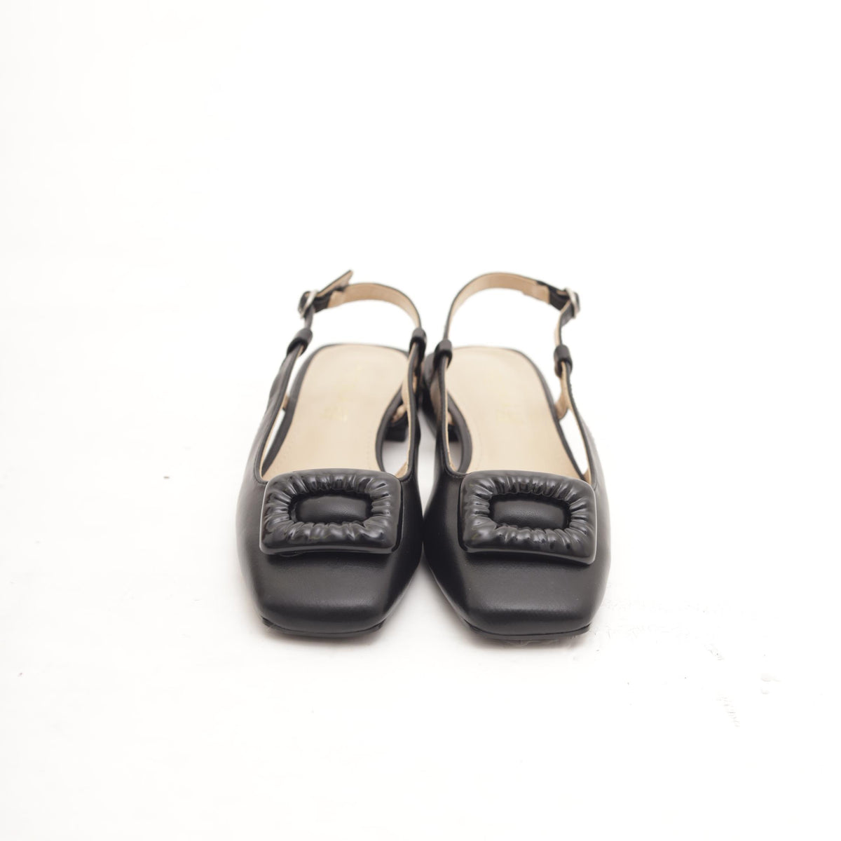 SLINGBACK FLAT ACCESSORIO NERO 