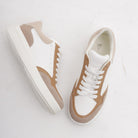 SNEAKERS WAVE BIANCO/CUOIO<BR/> 