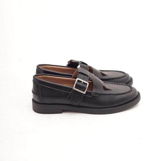 MARY JANE FLAT DUE BUCHI NERO 