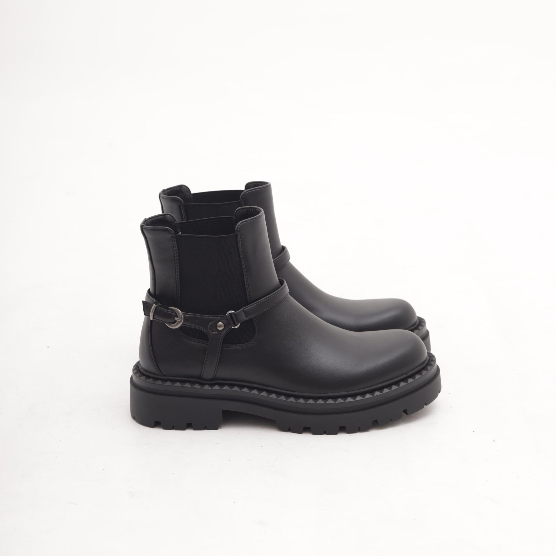 STIVALETTO BASSO ELASTICO E GHETTA NERO 
