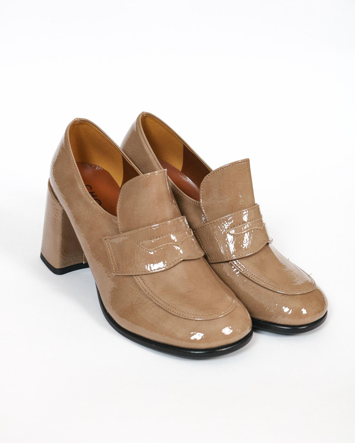 MOCASSINO TACCO ROTONDO TAUPE 