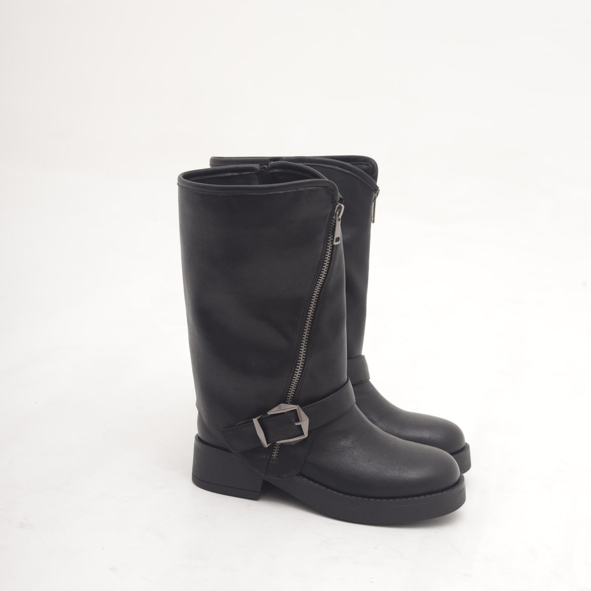 STIVALE BIKER ZIP NERO 