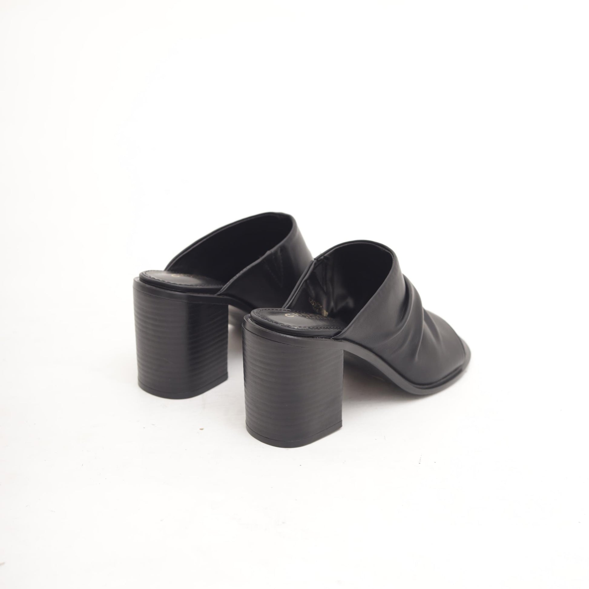 SANDALO FASCIA ARRICCIATO NERO 