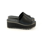 CIABATTA FASCIA VERA PELLE NERO<BR/> 