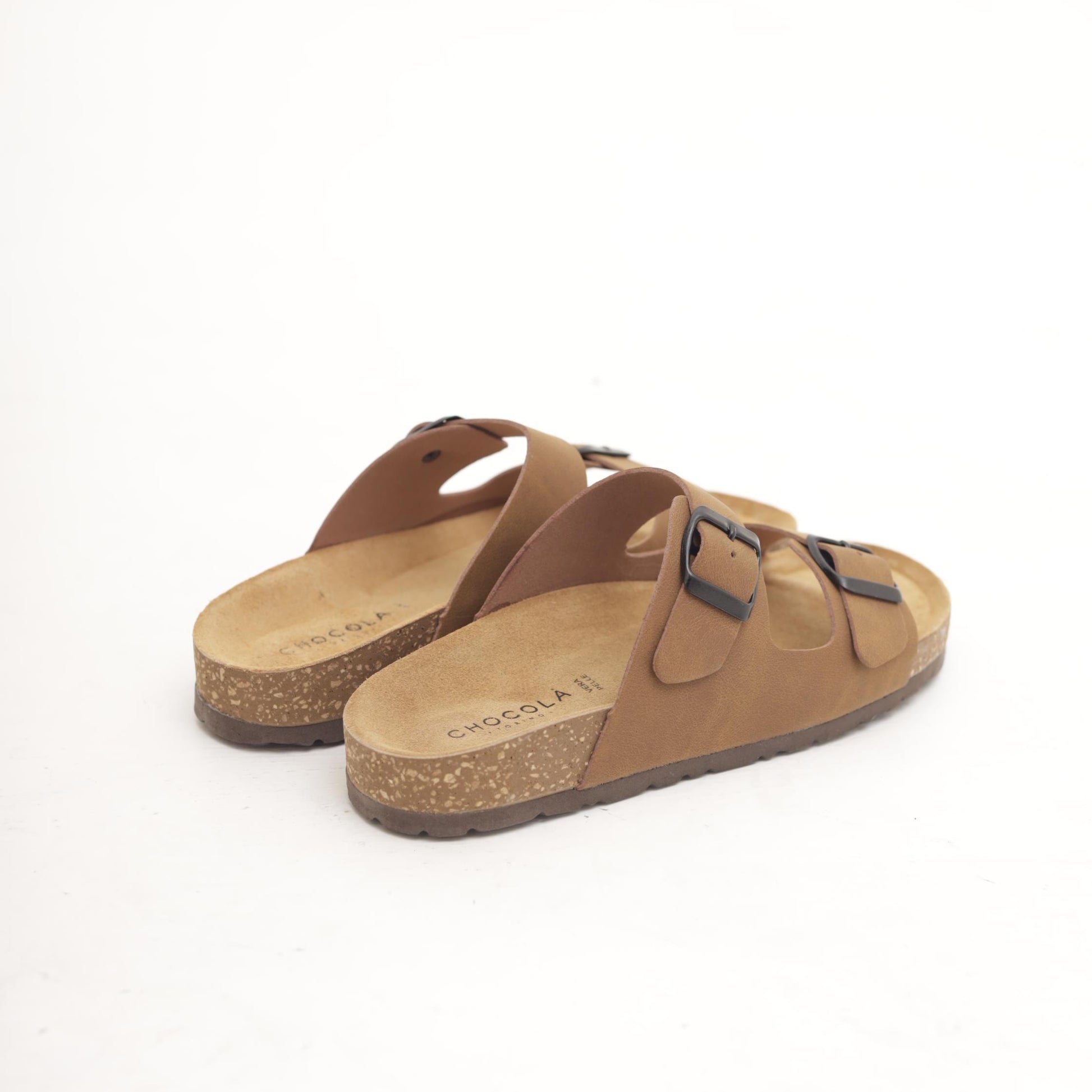 SANDALO BIO DOPPIA FASCIA MARRONE 