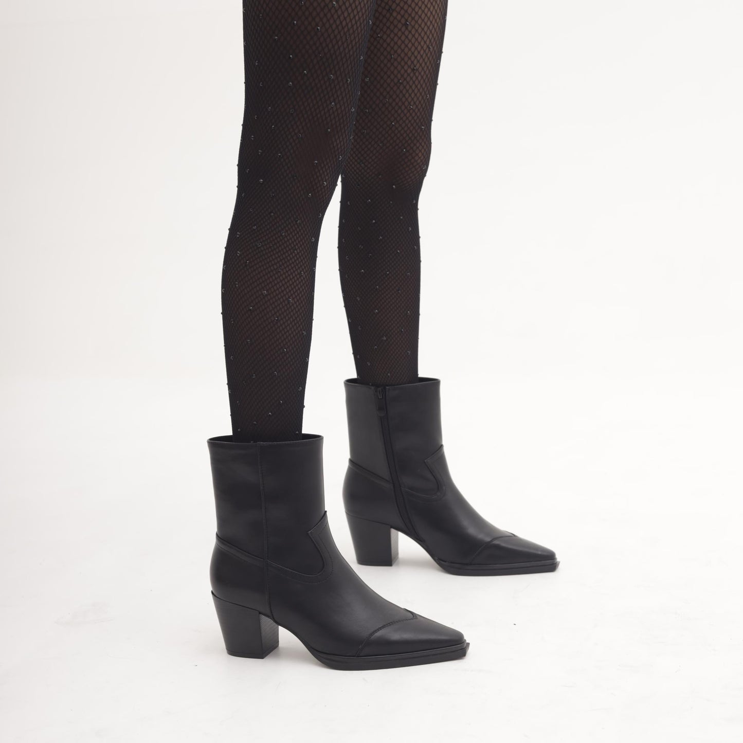 STIVALETTO TEXANO CON PUNTALE NERO MP2742-1PUNE CHOCOLA