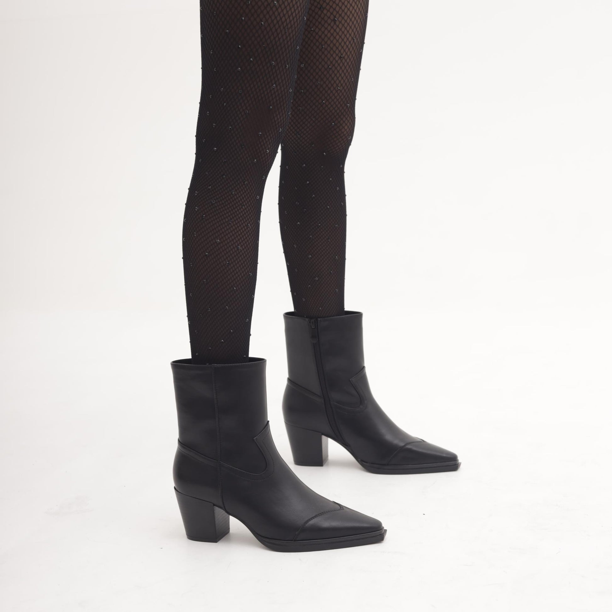 STIVALETTO TEXANO CON PUNTALE NERO MP2742-1PUNE CHOCOLA