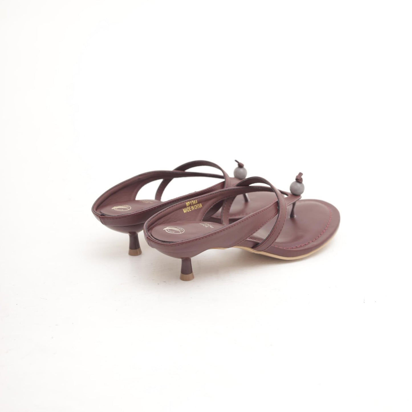 SANDALO INFRADITO TACCO NODO BORDEAUX 