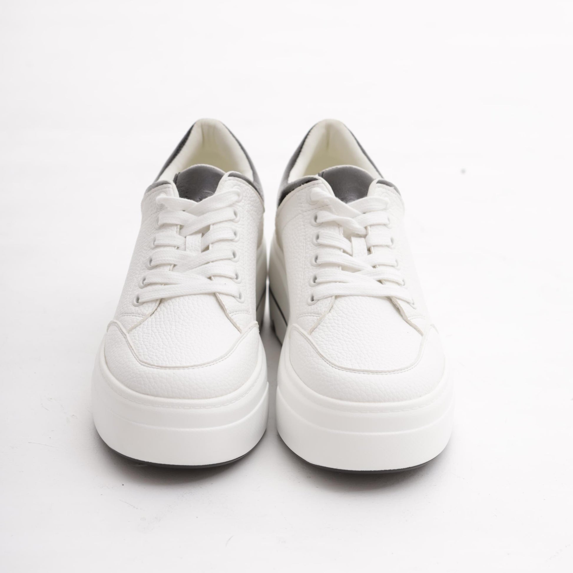 SNEAKERS FLATFORM BIANCO/NERO 