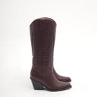 STIVALE TEXANO TACCO BORDEAUX 
