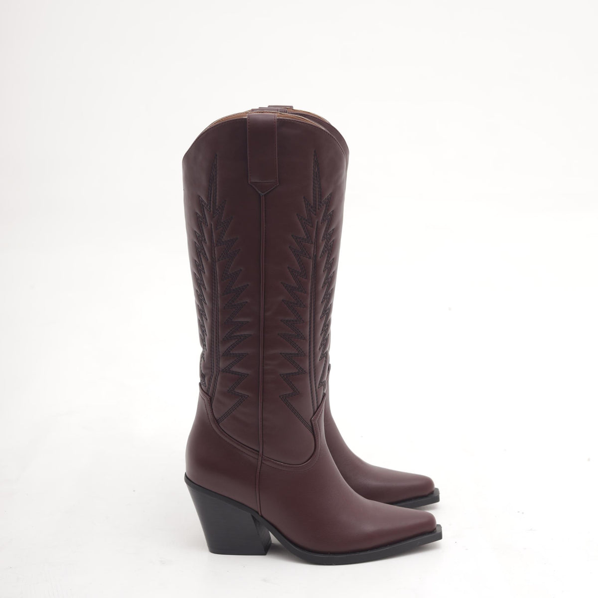 STIVALE TEXANO TACCO BORDEAUX 