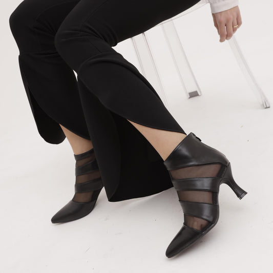 TRONCHETTO BASSO SHEER NERO<BR/> 