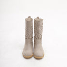 STIVALETTI TRAFORATI BEIGE<BR/> 