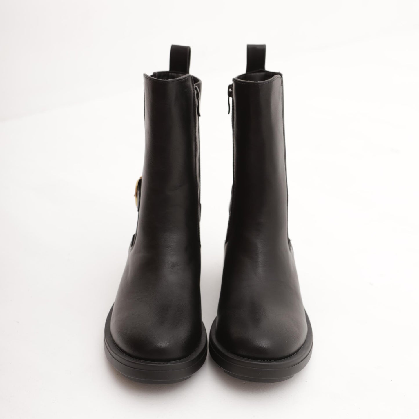 STIVALETTO ELASTICI FIBBIA NERO 