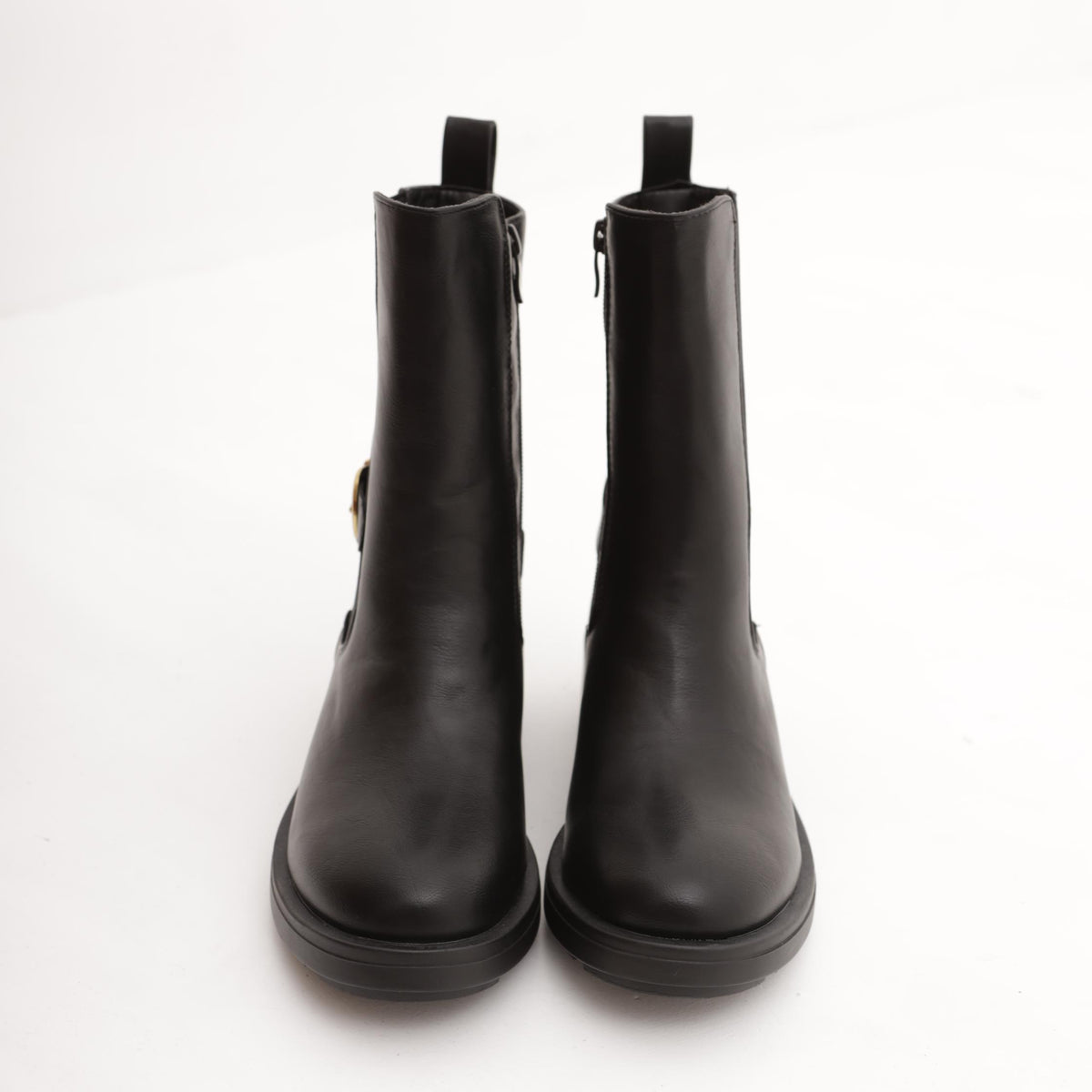 STIVALETTO ELASTICI FIBBIA NERO 