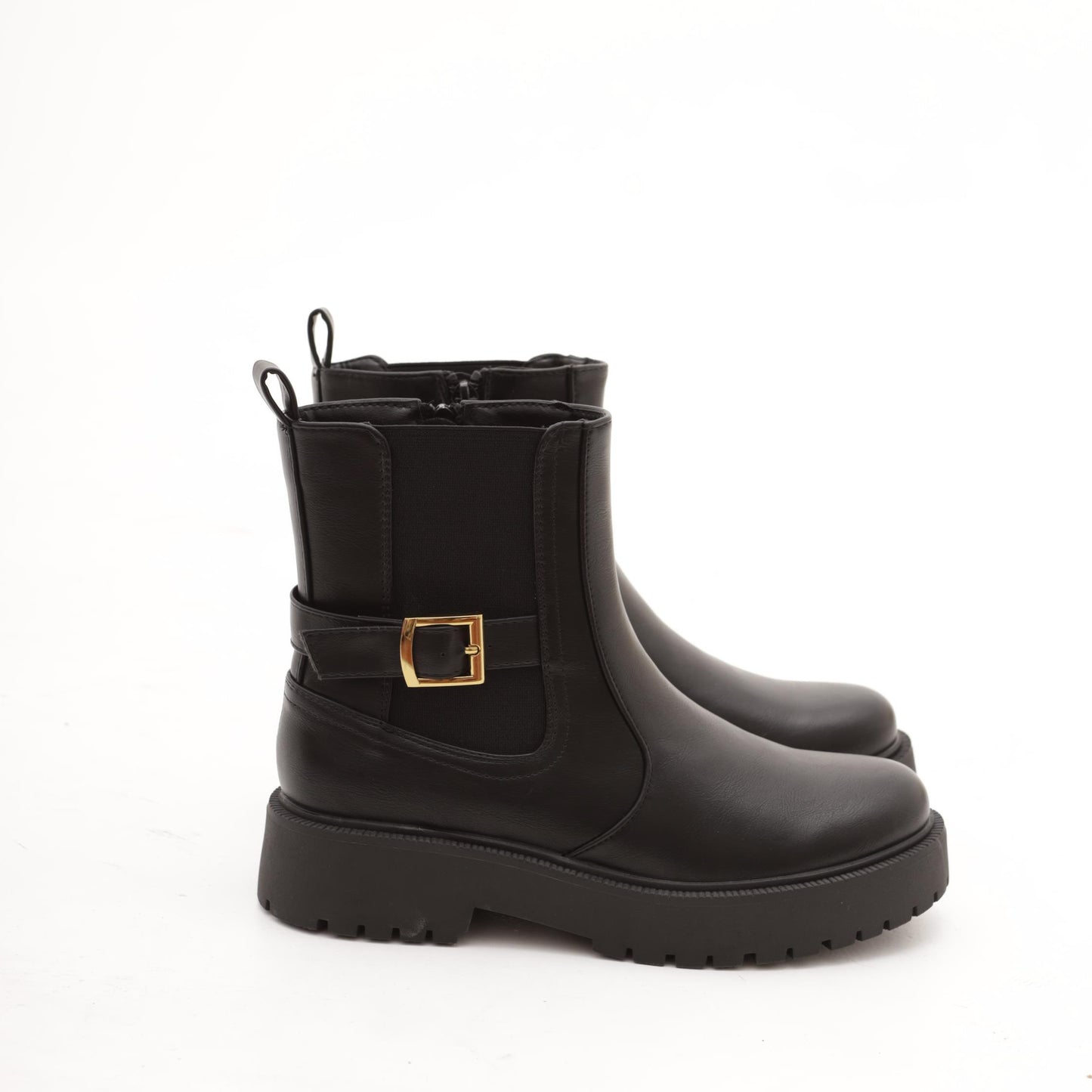 STIVALETTO ELASTICI BASSO FIBBIA NERO 