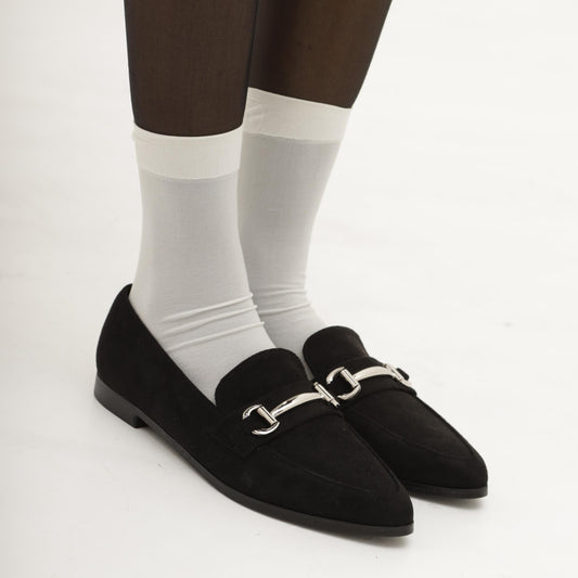 MOCASSINO MORSETTO A PUNTA NERO 