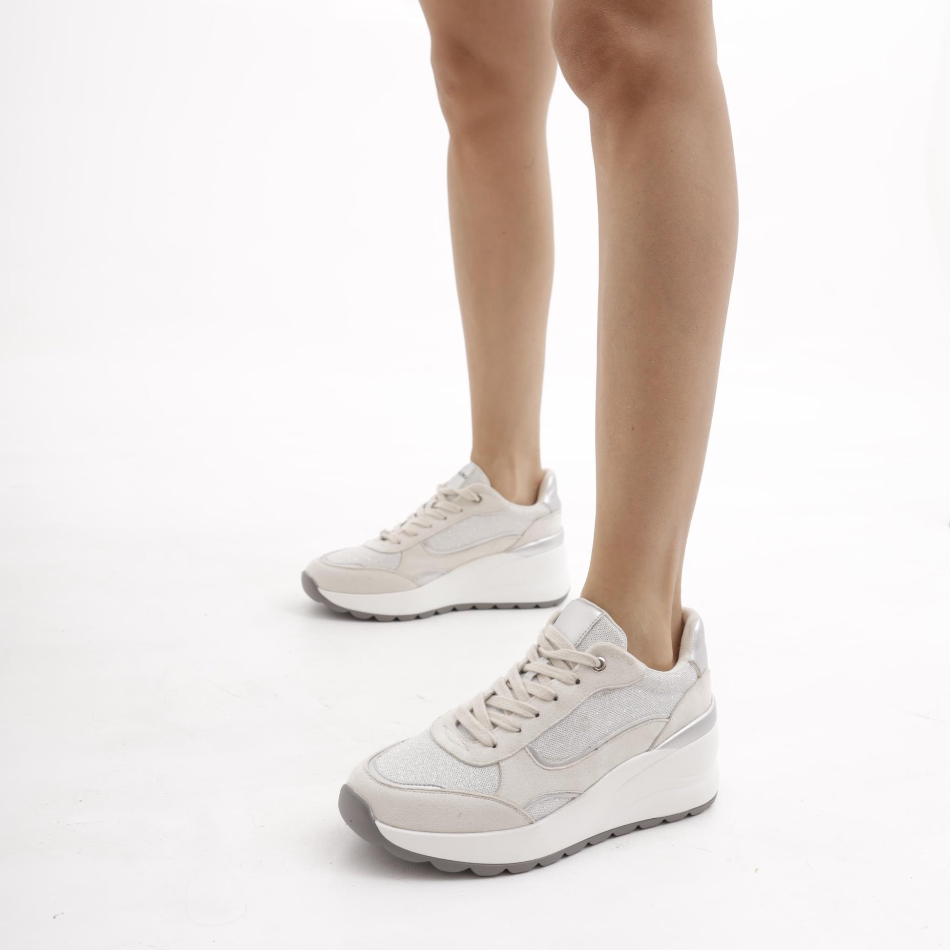 SNEAKERS ZEPPA SHINY GRIGIO<BR/> 