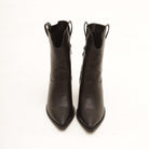STIVALETTO TEXANO LISCIO NERO 