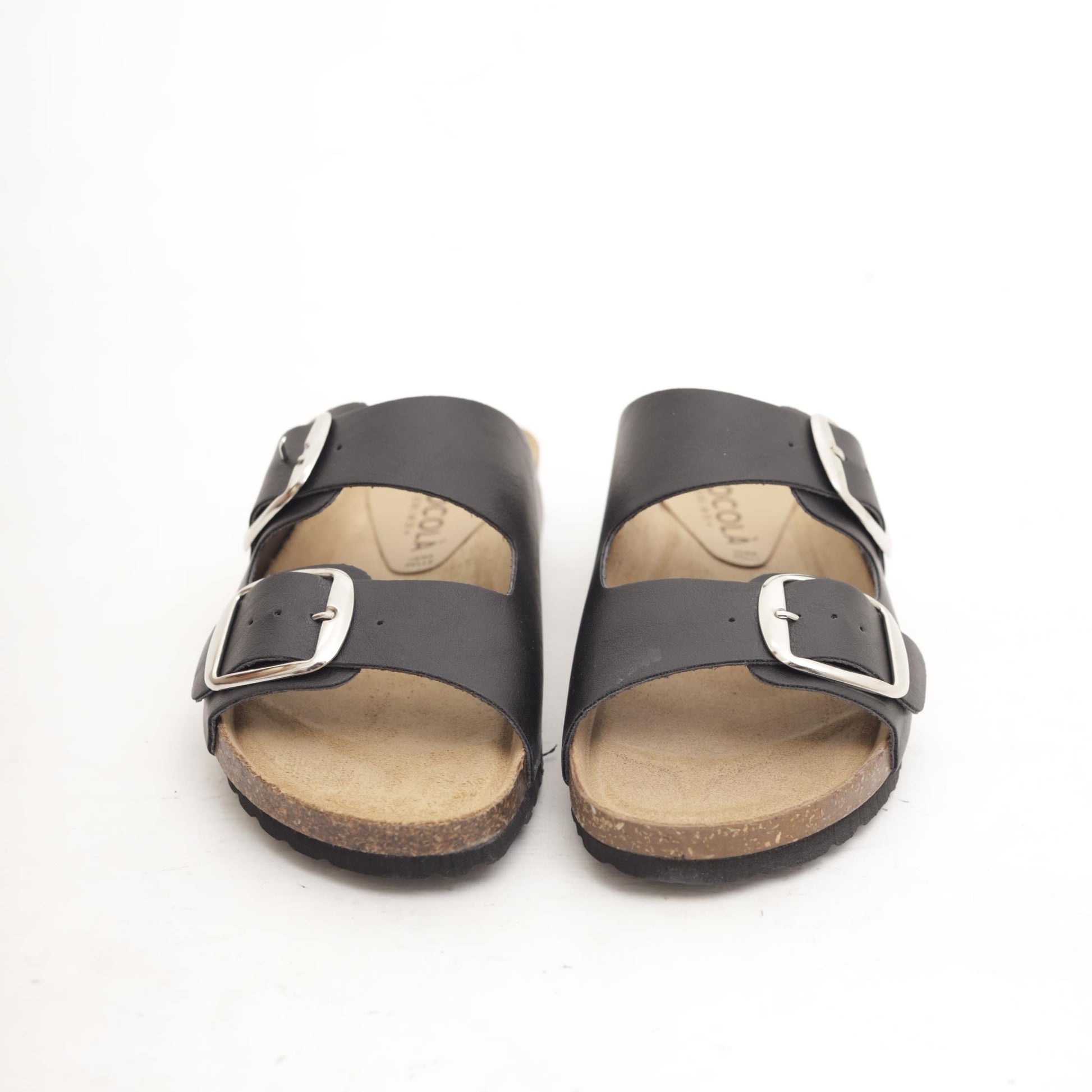 SANDALO BIO DOPPIA FASCIA NERO 