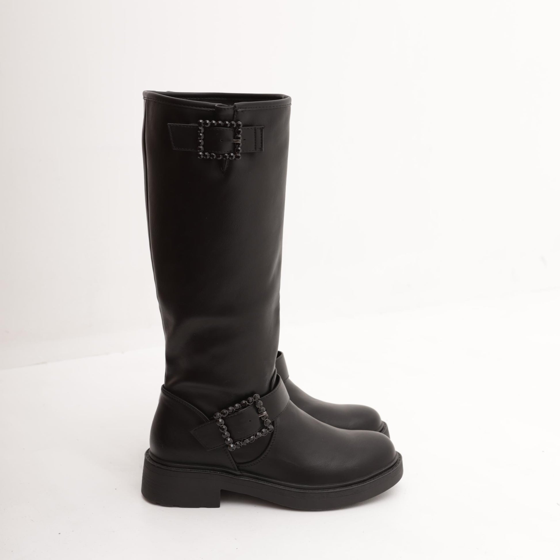 STIVALE BIKER ALTO NERO 