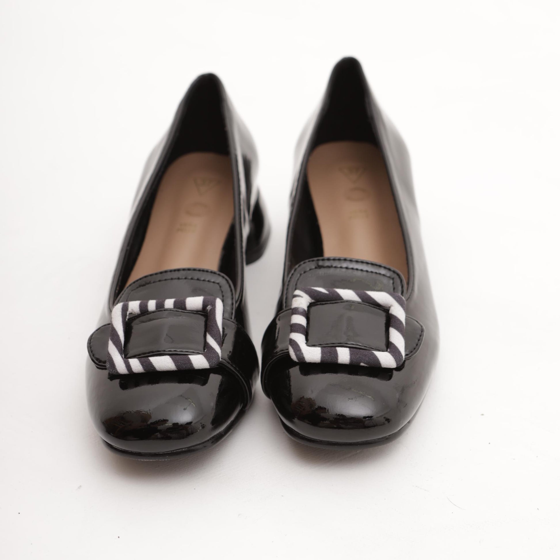 DECOLLETE' BASSA ZEBRA NERO 