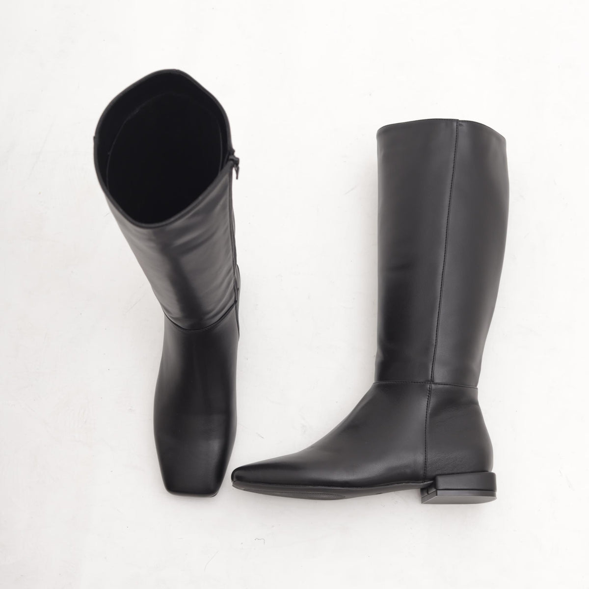 STIVALE FLAT LISCIO NERO 