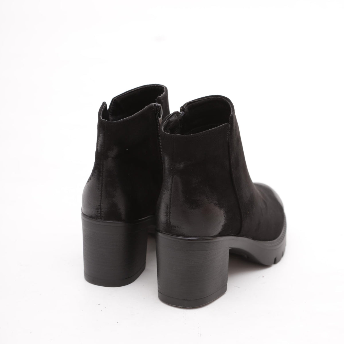 STIVALETTO BASSO LISCIO NERO 