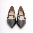 DECOLLETE' FLAT CINTURINO NERO 