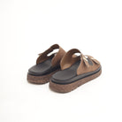 SANDALO DOPPIA FASCIA MARRONE 