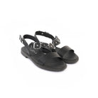 SANDALO FLAT SHAPES NERO<BR/> 