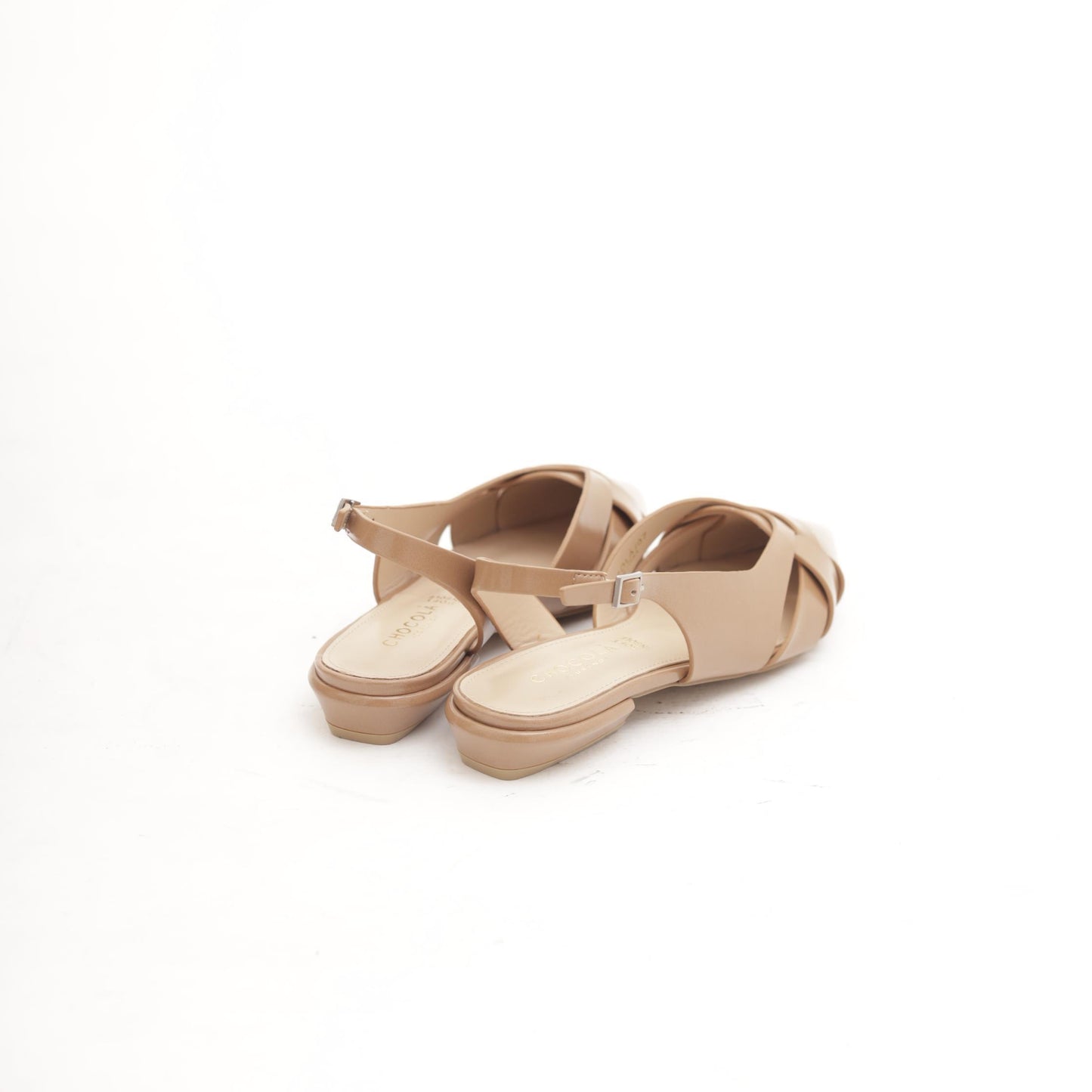 SLINGBACK FASCE INCROCIATE DARK NUDE 