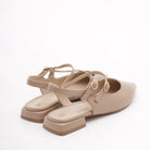 SLINGBACK FLAT INCROCIO DARK NUDE 