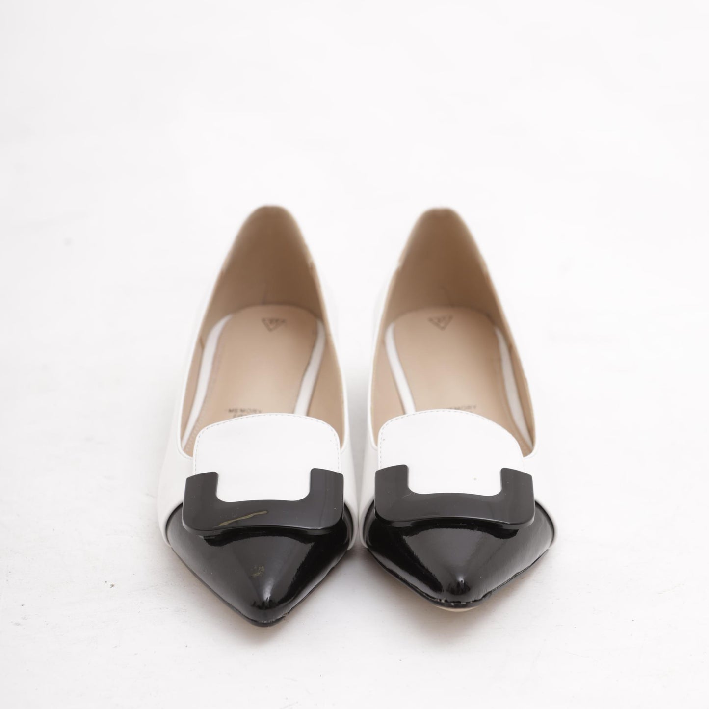 DECOLLETE' BASSA BICOLORE BIANCO 