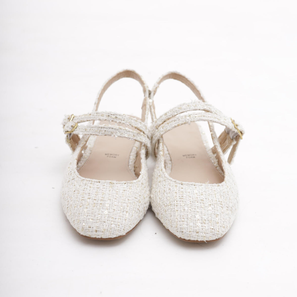 SLINGBACK FLAT TWEED PANNA 