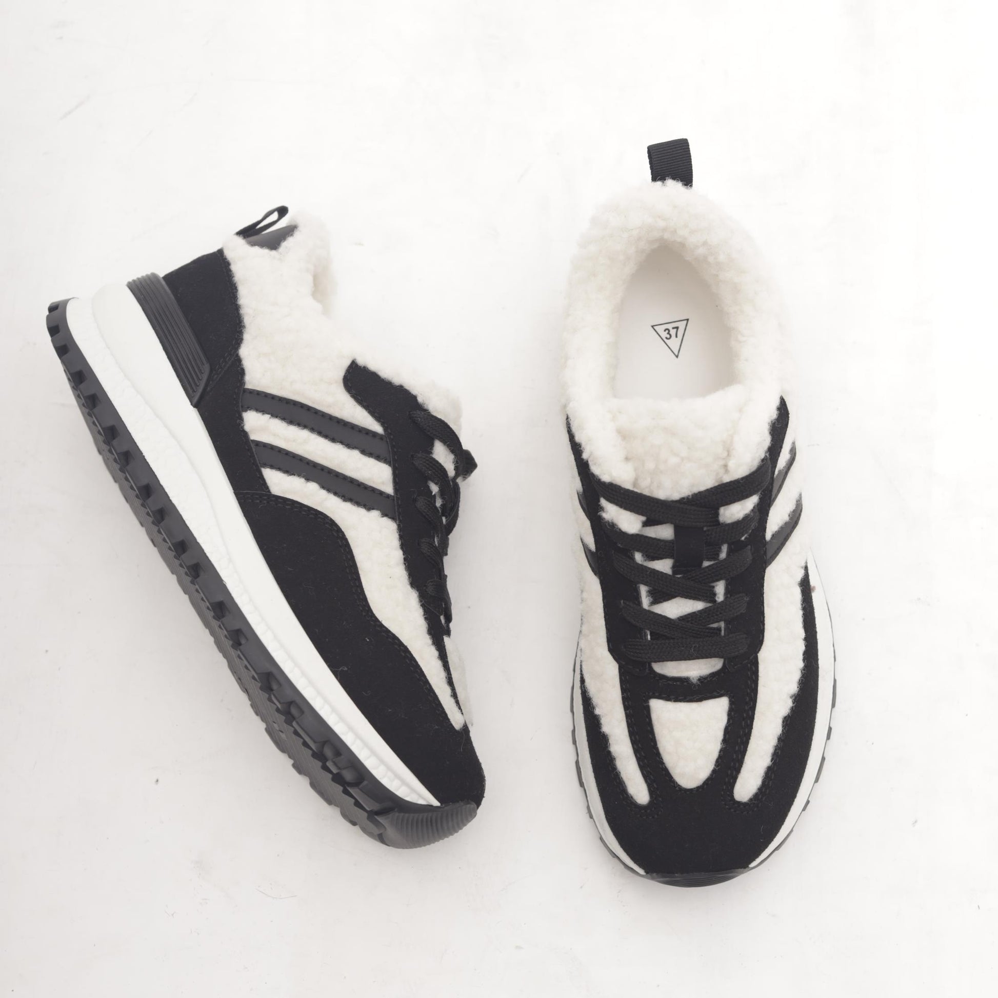 SNEAKERS RUNNING FUR DOPPIA FASCIA NERO MP903-11FRNE CHOCOLA