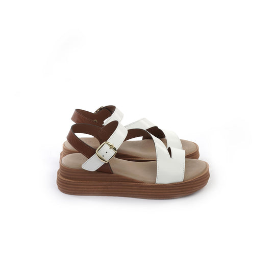 SANDALO ZEPPA FASCE Z BIANCO<BR/><BR/> 