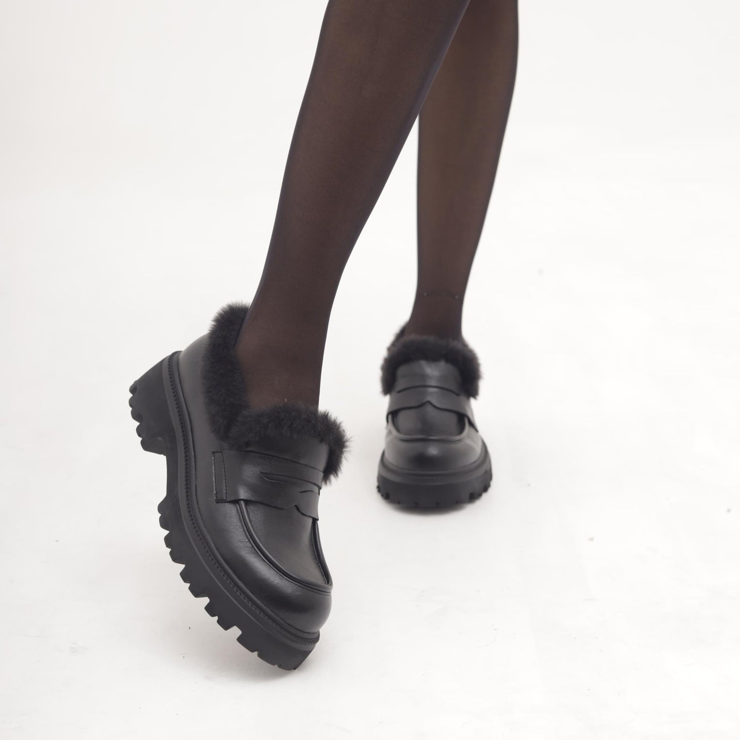 MOCASSINO SUOLA ALTA FUR NERO MP70027-5PNE CHOCOLA