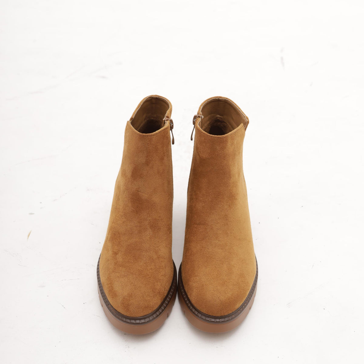STIVALETTO BASSO LISCIO MARRONE 